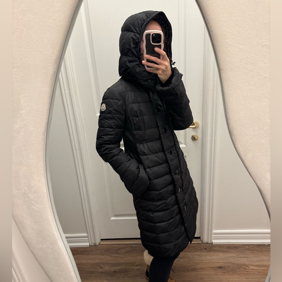 Moncler Bell Sleeve Quilted Down Coat - Picture 1 of 12